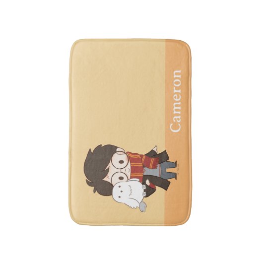 Chibi HARRY POTTER™ & Hedwig Badematte (Vorderseite Vertikal)