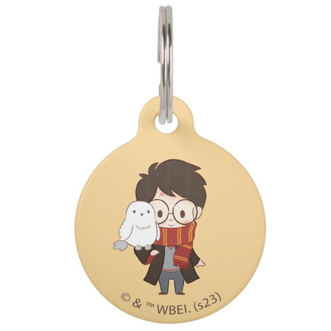 Chibi HARRY POTTER™ & Hedwig Haustiermarke (Vorderseite)