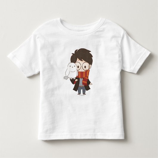 Chibi HARRY POTTER™ & Hedwig Kleinkind T-shirt (Vorderseite)