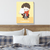 Chibi HARRY POTTER™ & Hedwig Leinwanddruck (Insitu (Schlafzimmer))