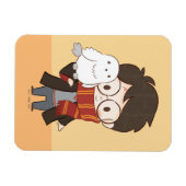 Chibi HARRY POTTER™ & Hedwig Magnet (Horizontal)