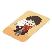 Chibi HARRY POTTER™ & Hedwig Magnet (Linke Seite)