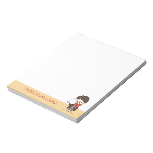 Chibi HARRY POTTER™ & Hedwig Notizblock (Rotiert)