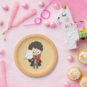 Chibi HARRY POTTER™ & Hedwig Pappteller (Party)