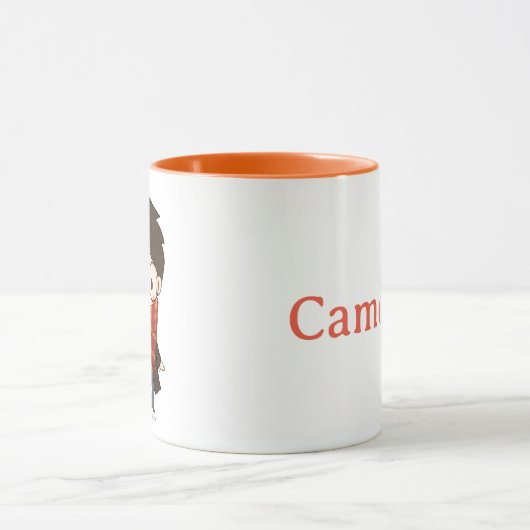 Chibi HARRY POTTER™ & Hedwig Tasse (Zentrum)