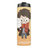 Chibi HARRY POTTER™ & Hedwig Thermosbecher (Vorderseite)