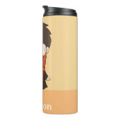 Chibi HARRY POTTER™ & Hedwig Thermosbecher (Nach rechts gedreht)