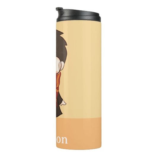 Chibi HARRY POTTER™ & Hedwig Thermosbecher (Nach rechts gedreht)