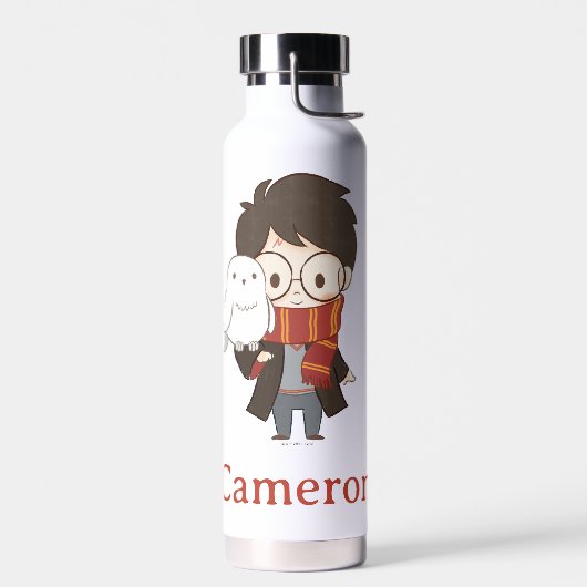 Chibi HARRY POTTER™ & Hedwig Trinkflasche (Links)