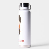 Chibi HARRY POTTER™ & Hedwig Trinkflasche (Rückseite)