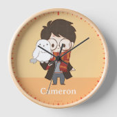Chibi HARRY POTTER™ & Hedwig Uhr (Vorderseite)