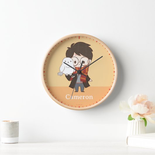 Chibi HARRY POTTER™ & Hedwig Uhr (Zuhause)