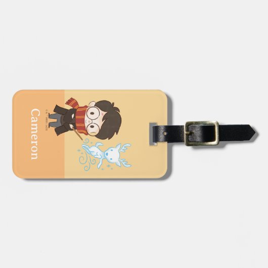 Chibi HARRY POTTER™ Patronus Gepäckanhänger (Vorderseite horizontal)