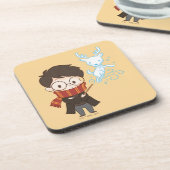 Chibi HARRY POTTER™ Patronus Getränkeuntersetzer (Linke Seite)