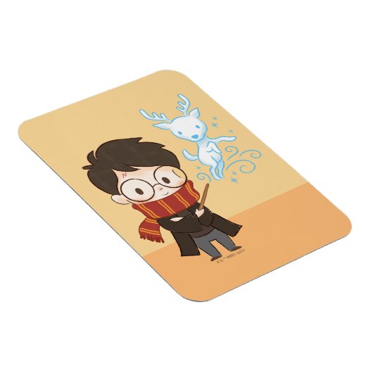 Chibi HARRY POTTER™ Patronus Magnet (Rechte Seite)