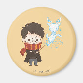 Chibi HARRY POTTER™ Patronus Magnet (Vorne)