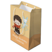 Chibi HARRY POTTER™ Patronus Mittlere Geschenktüte (Rückseite Schrägansicht)