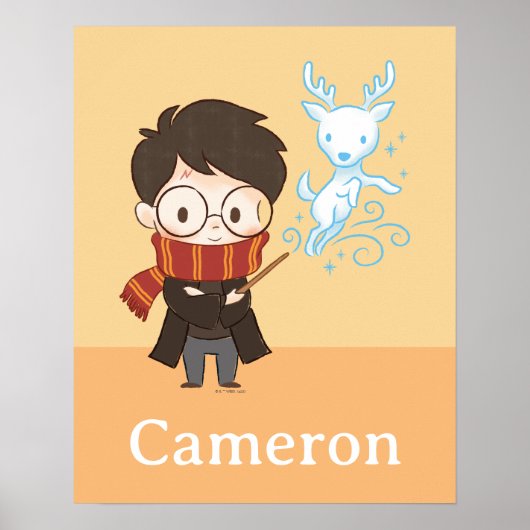 Chibi HARRY POTTER™ Patronus Poster (Vorne)