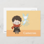 Chibi HARRY POTTER™ Patronus Postkarte (Vorne/Hinten)