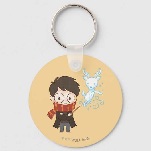 Chibi HARRY POTTER™ Patronus Schlüsselanhänger (Vorderseite)
