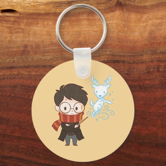 Chibi HARRY POTTER™ Patronus Schlüsselanhänger (Rückseite)