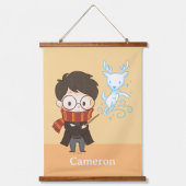 Chibi HARRY POTTER™ Patronus Wandteppich Mit Holzrahmen (Vorderseite)