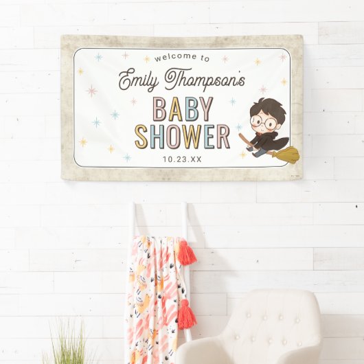 Chibi Harry Potter Wizard Baby Shower Banner (Insitu)