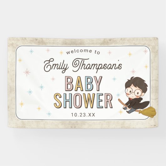 Chibi Harry Potter Wizard Baby Shower Banner (Horizontal)
