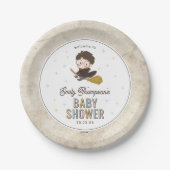 Chibi Harry Potter Wizard Baby Shower Pappteller (Vorderseite)