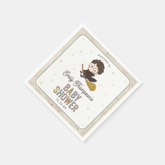 Chibi Harry Potter Wizard Baby Shower Serviette (Ecke)
