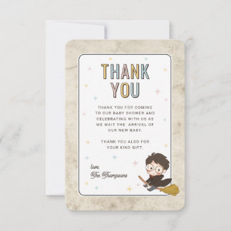 Chibi Harry Potter Zauberer-Baby-Party Dankeskarte