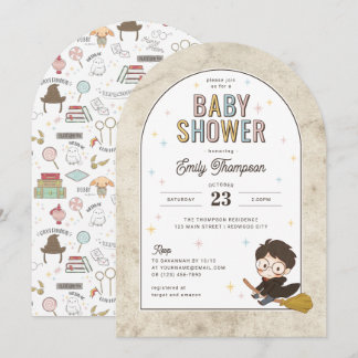 Chibi Harry Potter Zauberer-Baby-Party Einladung