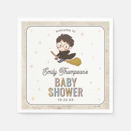 Chibi Harry Potter Zauberer Babyparty Serviette (Vorderseite)