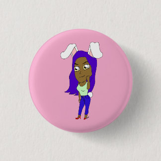 Chibi-Häschen-Mädchen Button