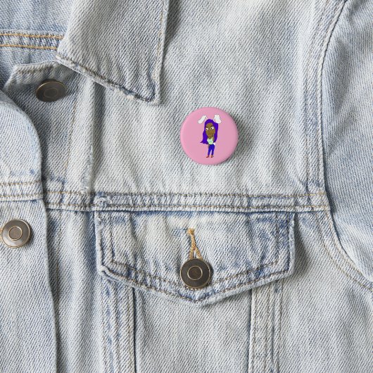 Chibi-Häschen-Mädchen Button (Beispiel)