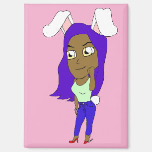 Chibi-Häschen-Mädchen Magnet