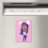 Chibi-Häschen-Mädchen Magnet (In Situ (Geschirrspüler))