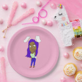 Chibi-Häschenmädchen Pappteller (Party)