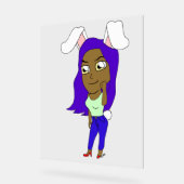 Chibi-Hasenmädchen Acrylschild (Winkel)