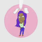 Chibi-Hasenmädchen Ornament (Vorderseite)