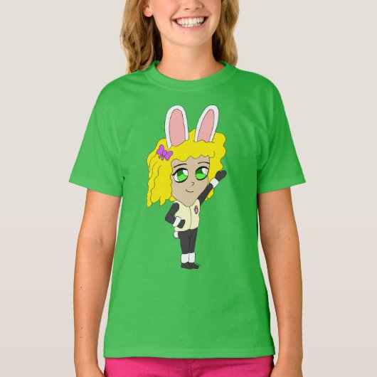 chibi Hasenmädchen T-Shirt (Vorderseite)