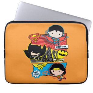 Chibi-Helden bereit für den Einsatz! Laptopschutzhülle