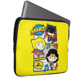 Chibi-Helden tanzen Laptopschutzhülle (Vorne Rechts)