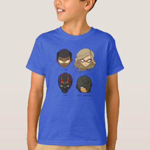 Chibi Helder 3/4 Hülsen-T - Shirt (Schwarzes)