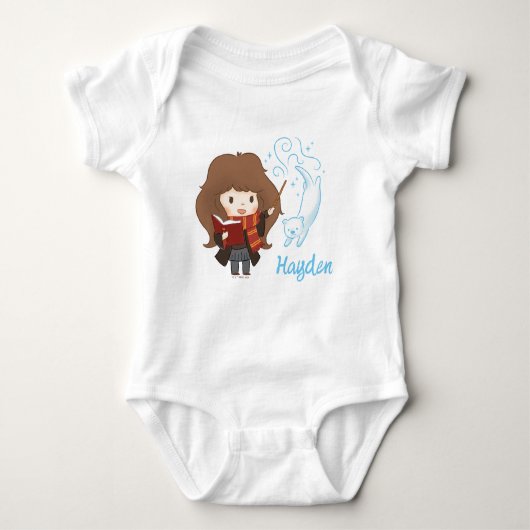 Chibi Hermione Granger Patronus Baby Strampler (Vorderseite)