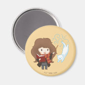 Chibi Hermione Granger Patronus Magnet (Vorderseite/Rückseite)