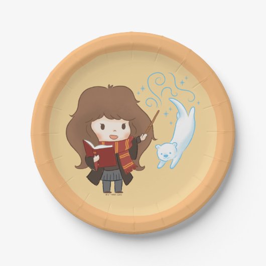 Chibi Hermione Granger Patronus Pappteller (Vorderseite)