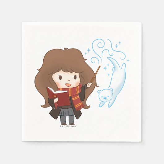 Chibi Hermione Granger Patronus Serviette (Vorderseite)