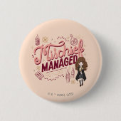 Chibi Hermione "Mischief Managed" Button (Vorderseite)