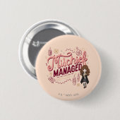 Chibi Hermione "Mischief Managed" Button (Vorne & Hinten)